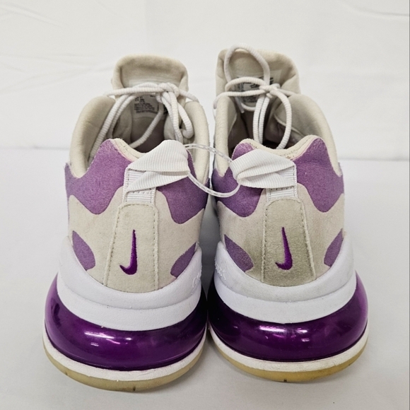 Nike Air Max 270 React Sneakers - White, Blue, Purple - Picture 10 of 12